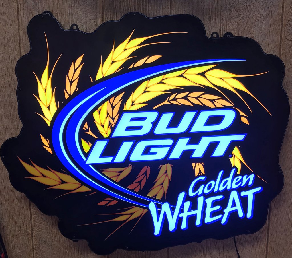 Bud Light Golden Wheat Neon Animated sign