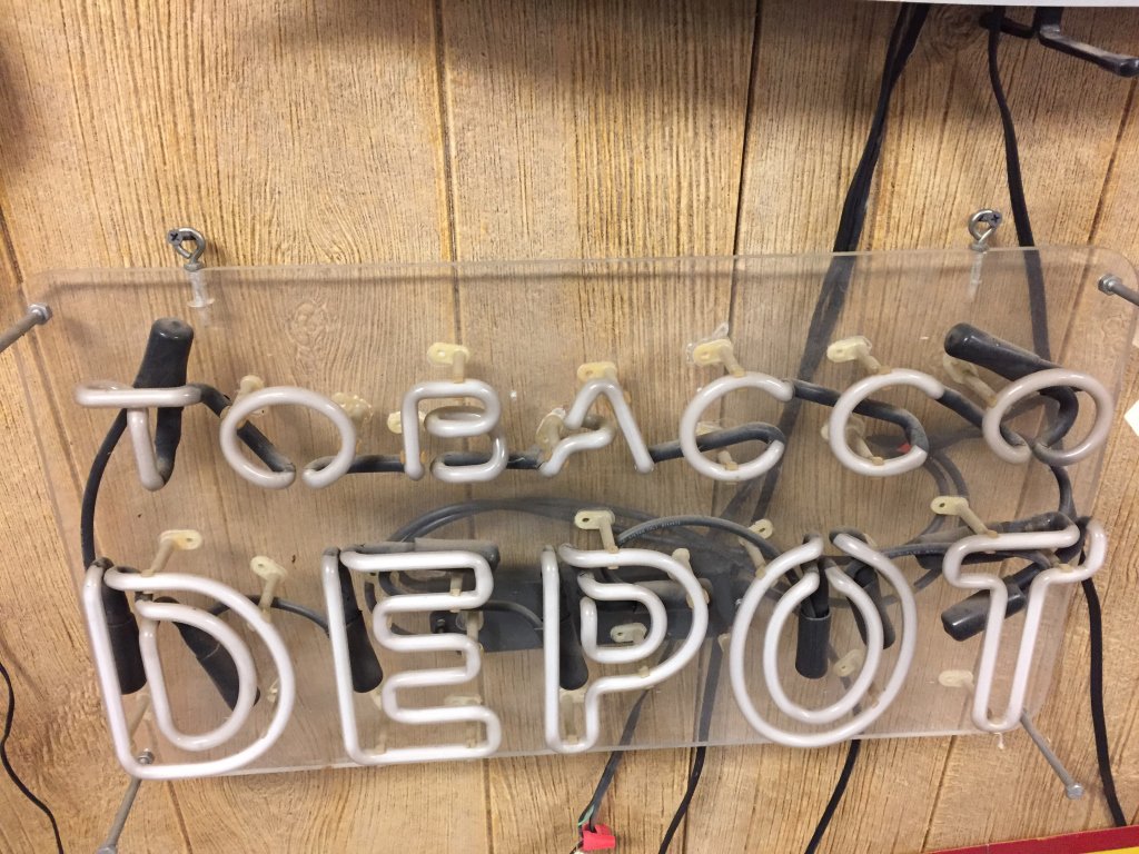 Tobacco Depot neon sign, 25