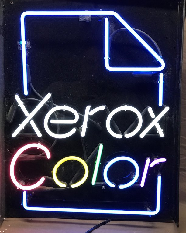 Xerox Color Neon mounted on Black plex