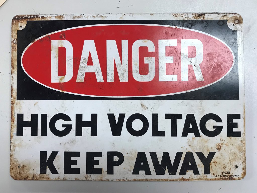 (8) Danger High Voltage Alum signs