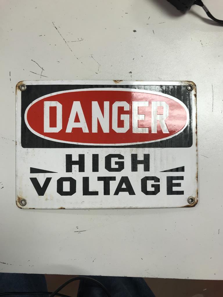 Danger High Voltage Porcelain Sign 7