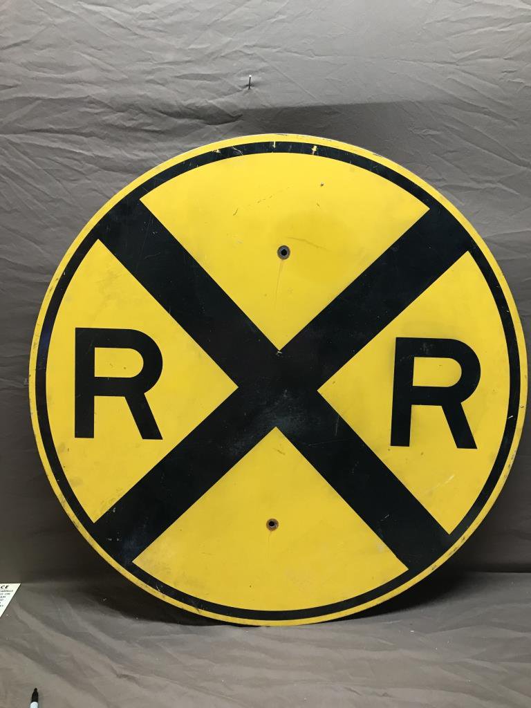 Rail Road Crossing Round Reflective Aluminum Sign