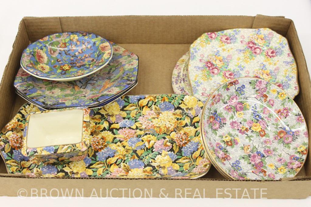 Box lot of Royal Winton Chintz china, assorted patterns