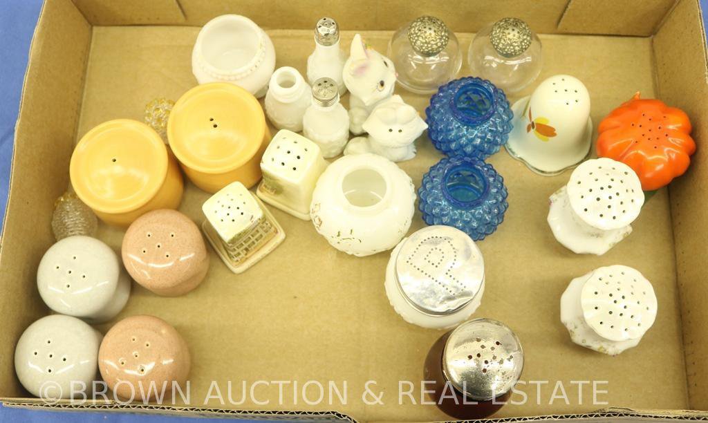 Box lot of assorted salt and pepper shakers