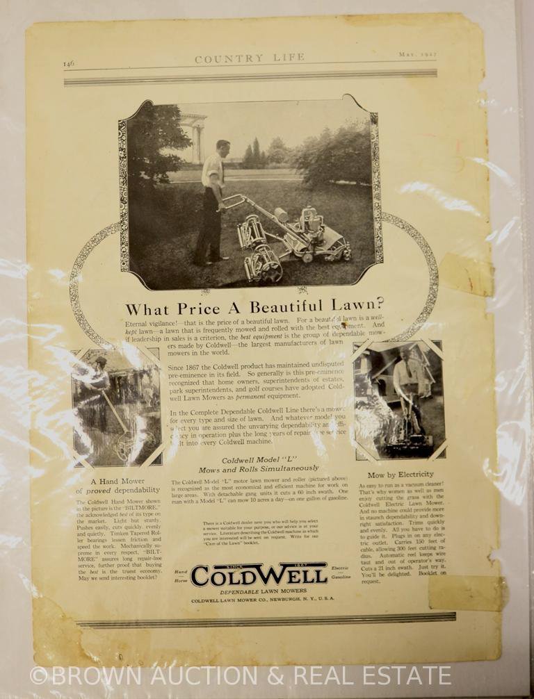 Advertisement pages taken from early 1900's magazines with Home themes