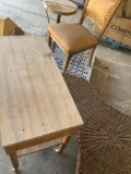 Vintage furniture. Rolling table, wicker tables, chair with front rollers & round table