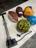 Pump and assorted balls