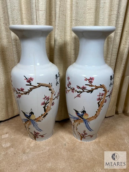 Set of Two Asian-Influenced Vases