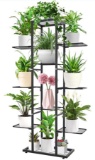 10 Tier 12 Potted Metal Plant Stand shelf for Indoor and Outdoor Plants, LASZOLA Plant Shelves
