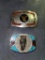 Lot of 2 Western Turquois Belt Buckles