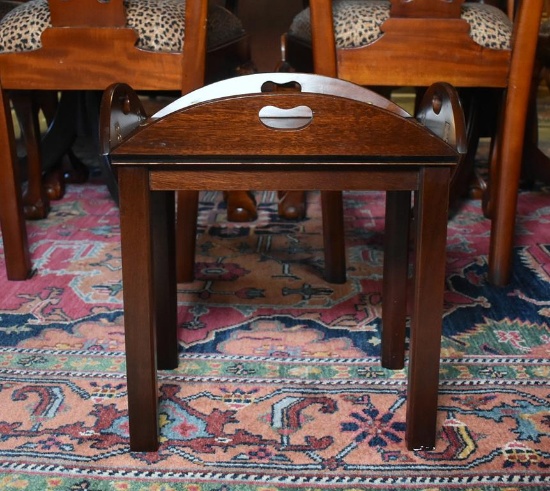 Diminutive Crotch Mahogany Butler's Tray Table