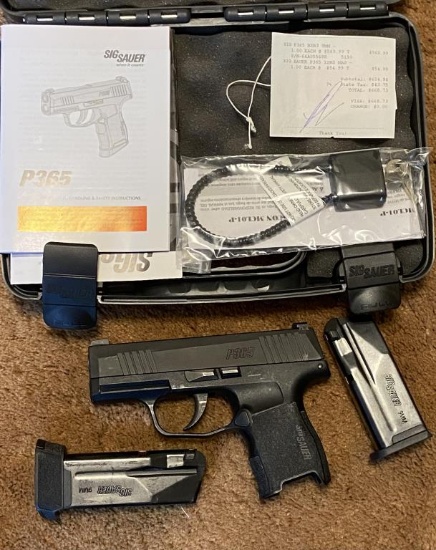 Sig Sauer P365 9MM Pistol with Front & Rear