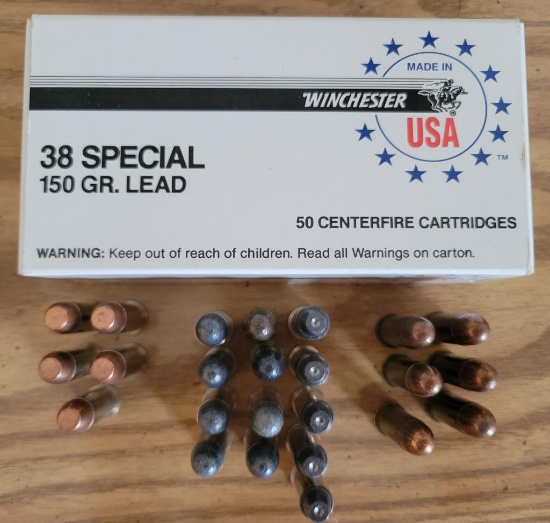 Box/50 Winchester 38 Special Cartridges & (24)