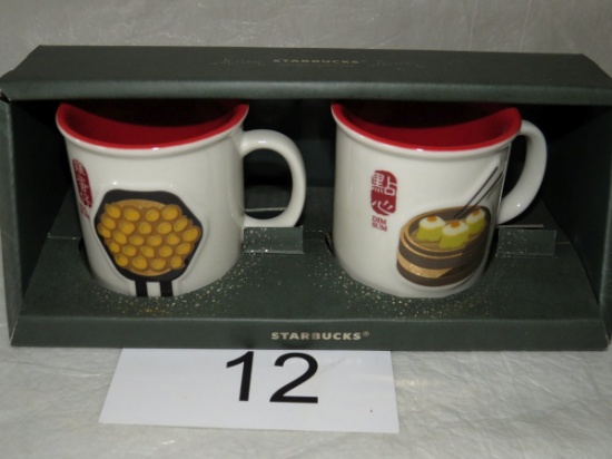 Starbucks "Vintage Hong Kong" Small Porcelain Mugs