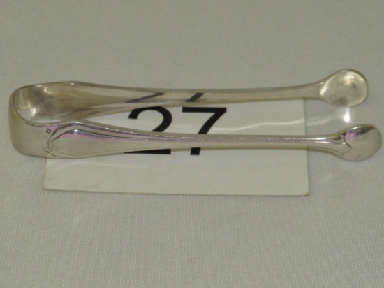 RARE French Christolfe Silver Plate Tongs