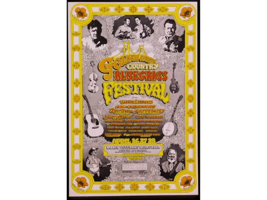Bluegrass Festival Print Handbill Shubb 1974