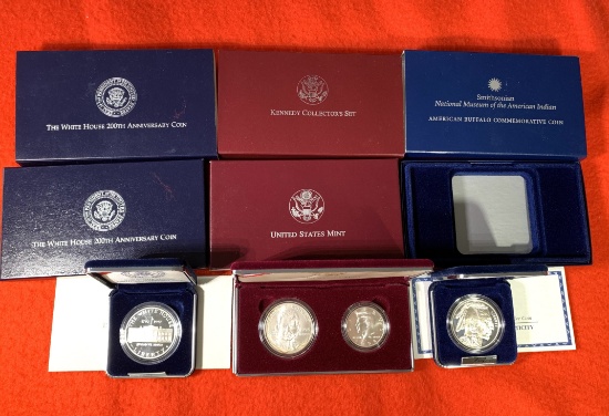 3 Silver Dollar Proof Sets