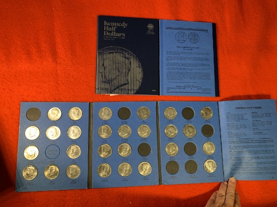 2 Coin Folders of Kennedy Half Dollars