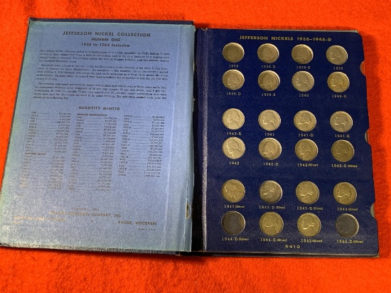 Jefferson Nickel Collection Coin Book Number One 1938 to 1964