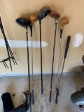 Assorted golf clubs lot including Taylor Made