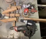 Group of Power, Pneumatic Tools, Clamps & Extension Cords