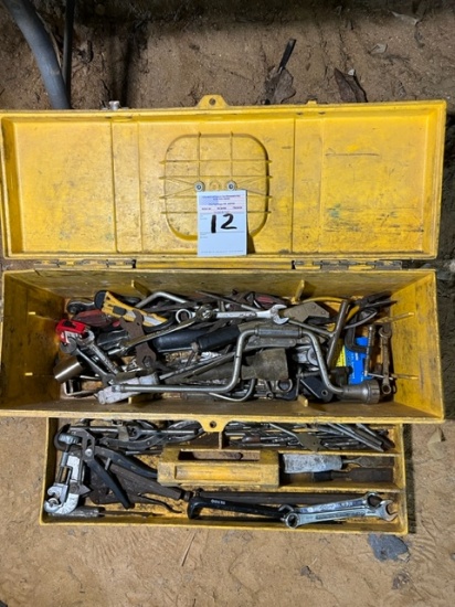 Yellow Tool box with tools