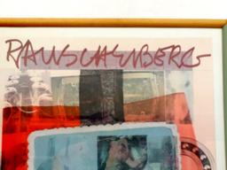Rauchenberg hand signed print,  Edison College Gallery exibit poster