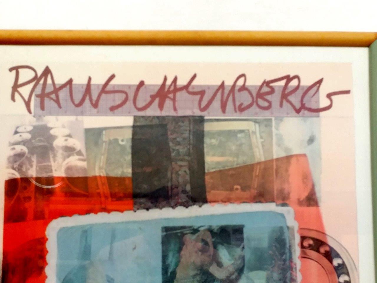 Rauchenberg hand signed print,  Edison College Gallery exibit poster