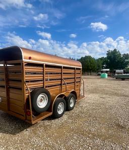 1987 W W 14'x5' Stock Trailer