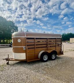 1987 W W 14'x5' Stock Trailer