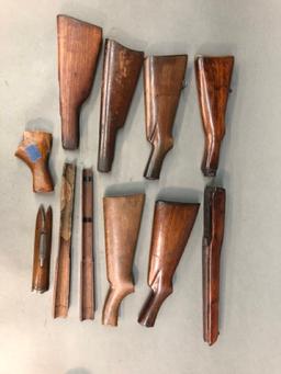 11 Firearm butt stocks, fore ends, and others.