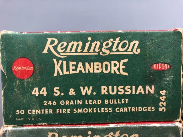 Six boxes of Remington Kleanbore 44 S&W Russian - 246gr lead bullet