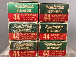 Six boxes of Remington Kleanbore 44 S&W Russian - 246gr lead bullet