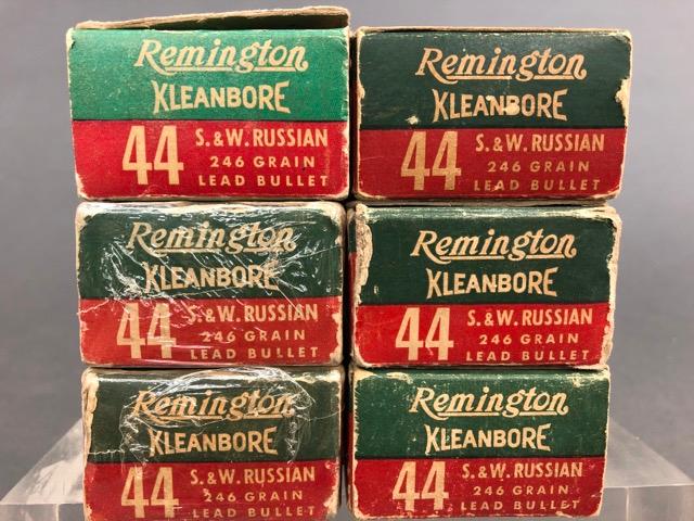 Six boxes of Remington Kleanbore 44 S&W Russian - 246gr lead bullet