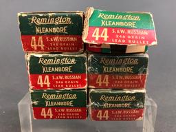Six boxes of Remington Kleanbore 44 S&W Russian - 246gr lead bullet
