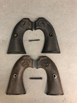 Two sets of vintage Colt Bisley grips