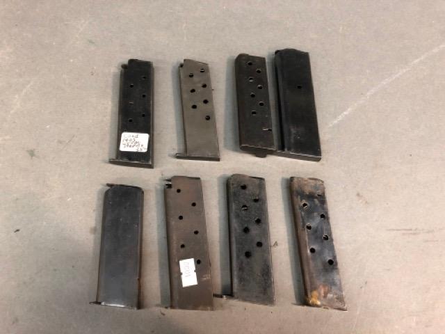 Group of single stack pistol magazines