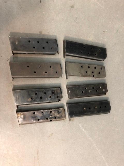Group of single stack pistol magazines