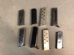 Group of single stack pistol magazines