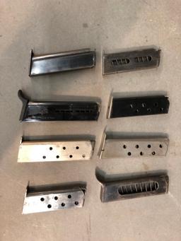 Group of single stack pistol magazines