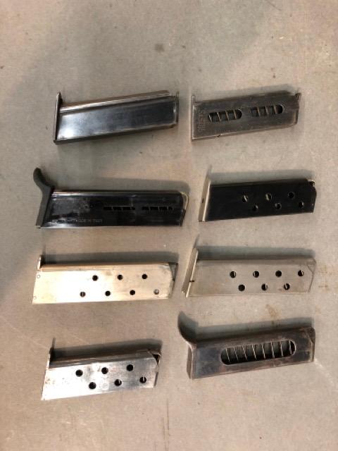 Group of single stack pistol magazines