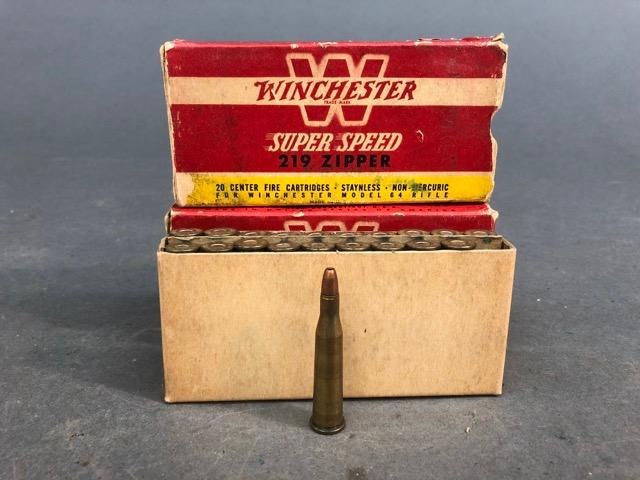 2 boxes Winchester 219 Zipper
