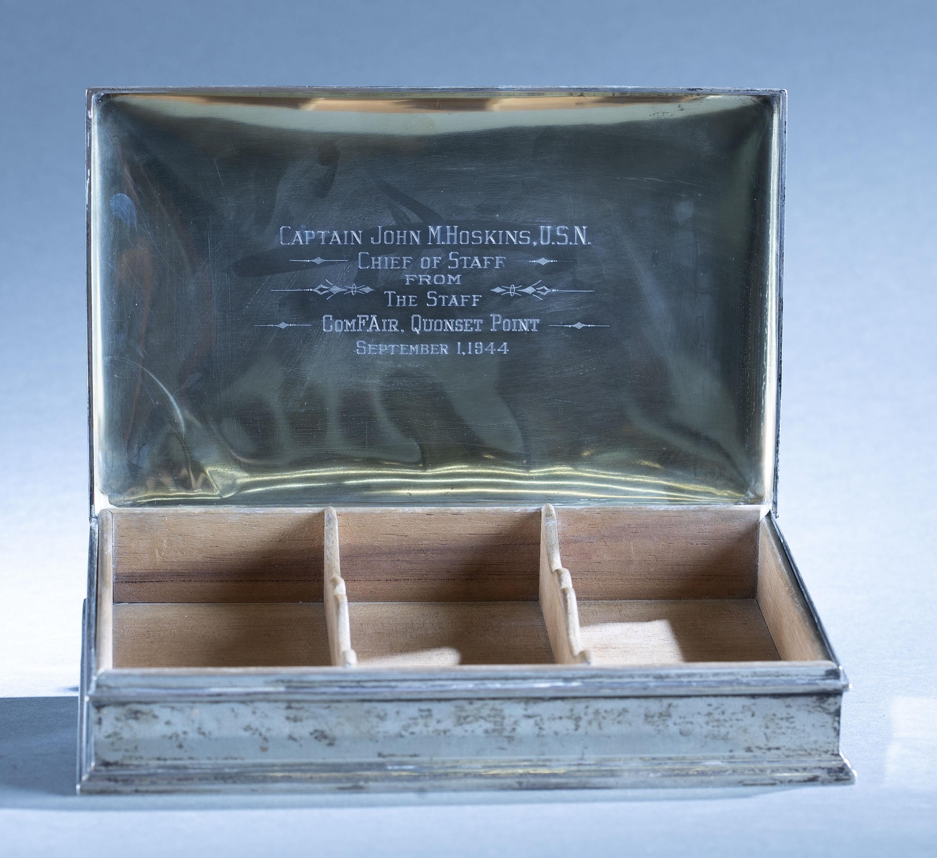 Gorham sterling USN VADM John Hoskins humidor