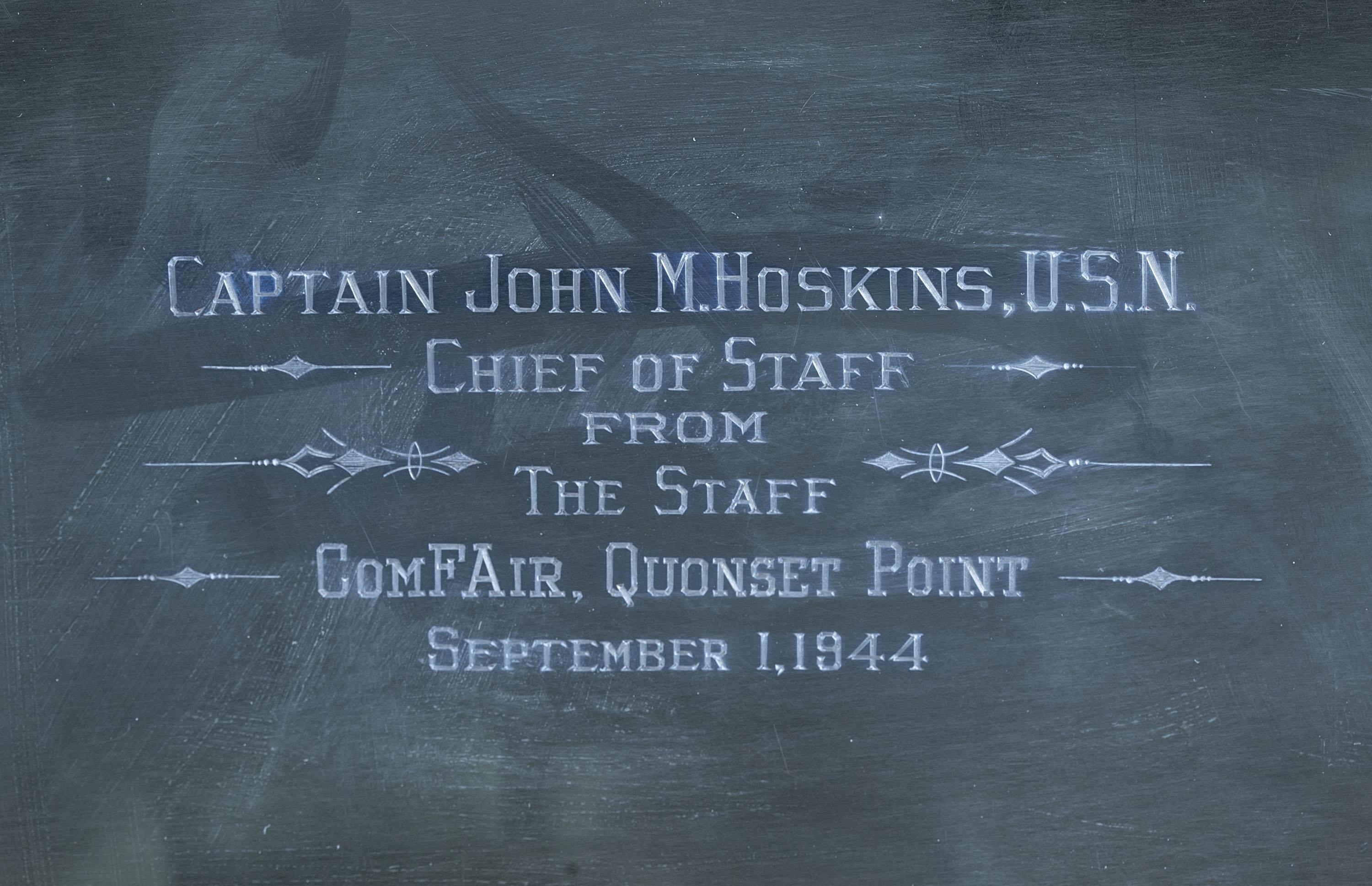 Gorham sterling USN VADM John Hoskins humidor