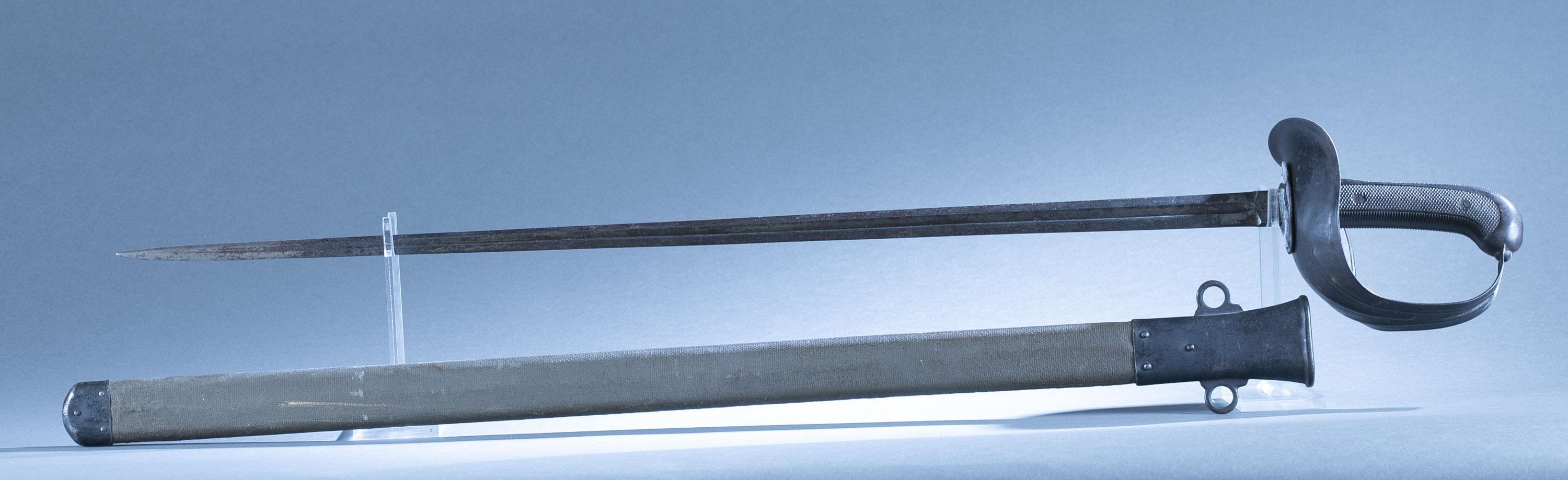 WW1 U.S. Patton M1913 Cavalry Saber with scabbard.