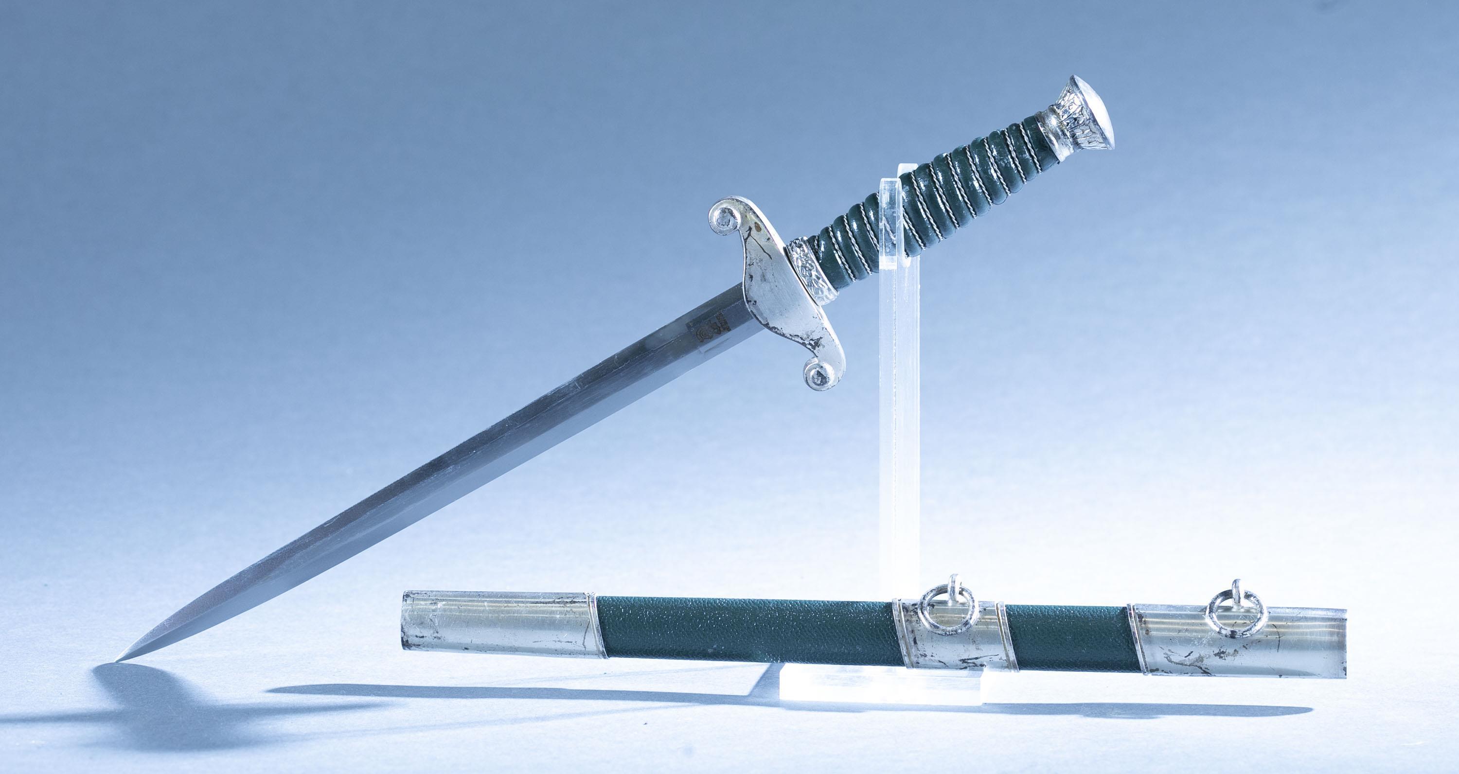 WWII German Land Customs dagger with scabbard