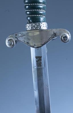 WWII German Land Customs dagger with scabbard