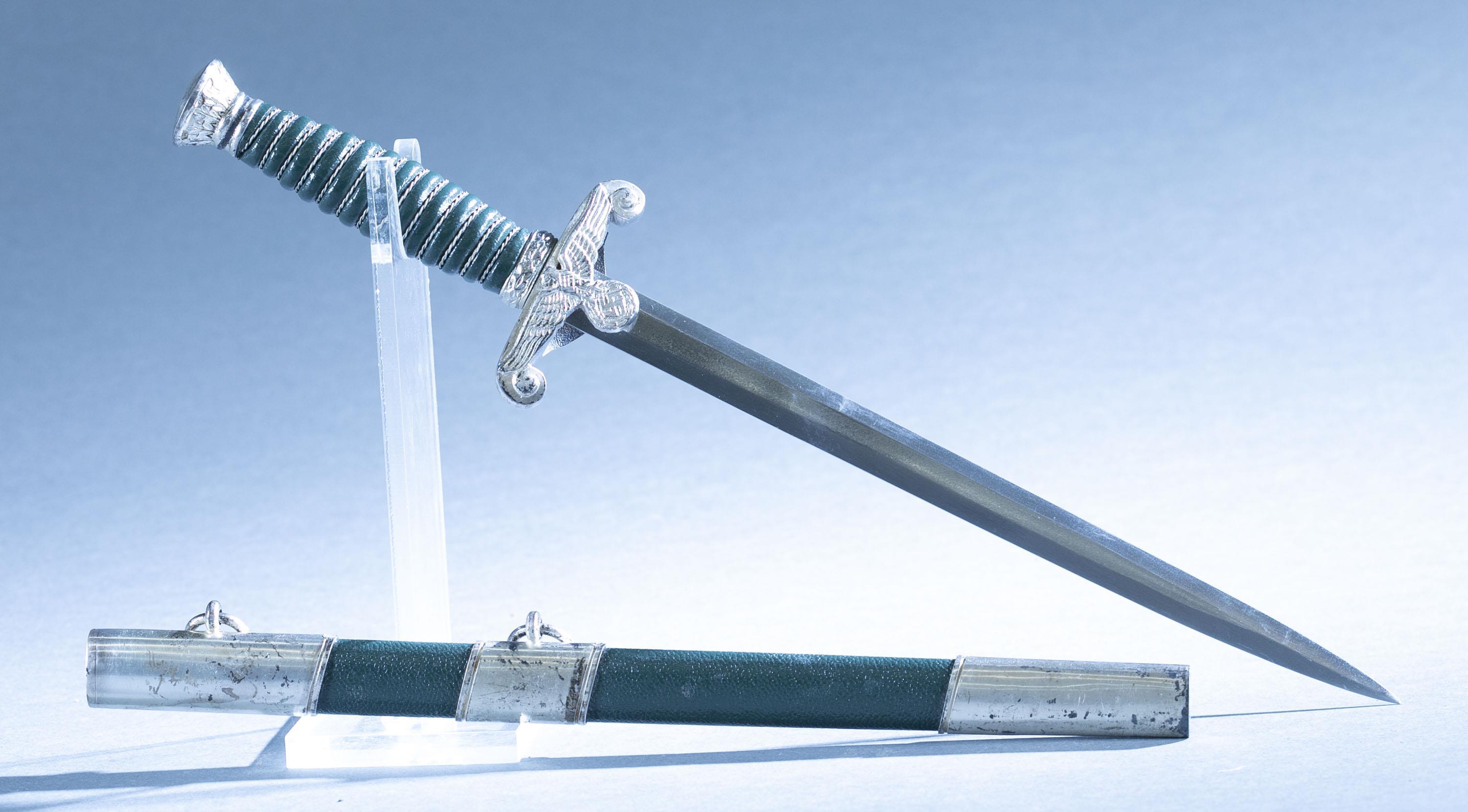 WWII German Land Customs dagger with scabbard