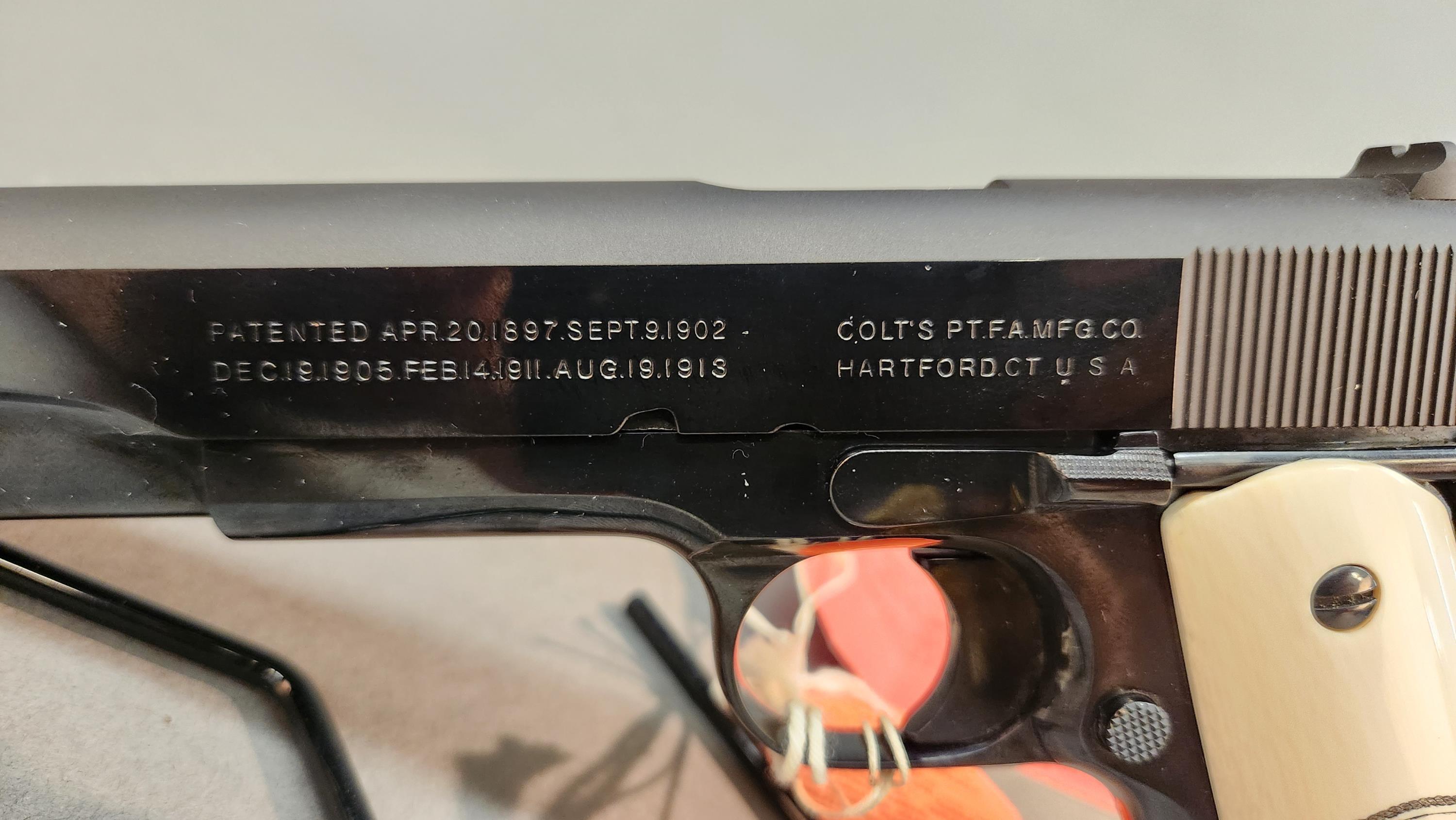 Gen. Gray Colt Custom M1911 WW1 pistol, .45 ACP