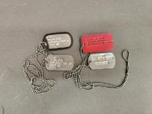 4 Gen. Gray identification "dog" tags